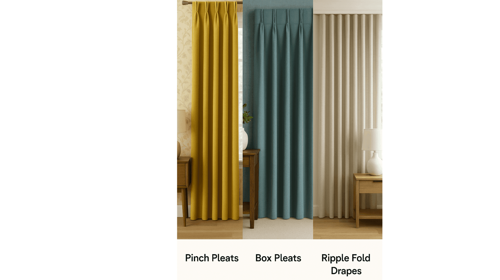 Popular Drapery Pleat Styles